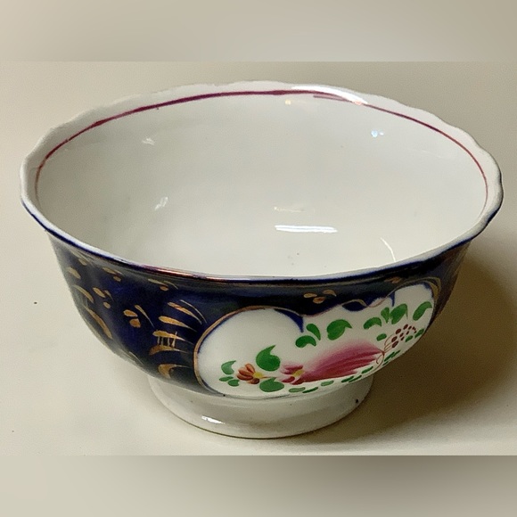 19th Century Antique Gaudy Welsh Feather Pattern Hand Painted Luster Bowl - Picture 6 of 16